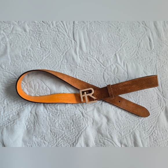 Ralph Lauren Purple Label Men's Brown Suede Belt - Picture 3 of 5